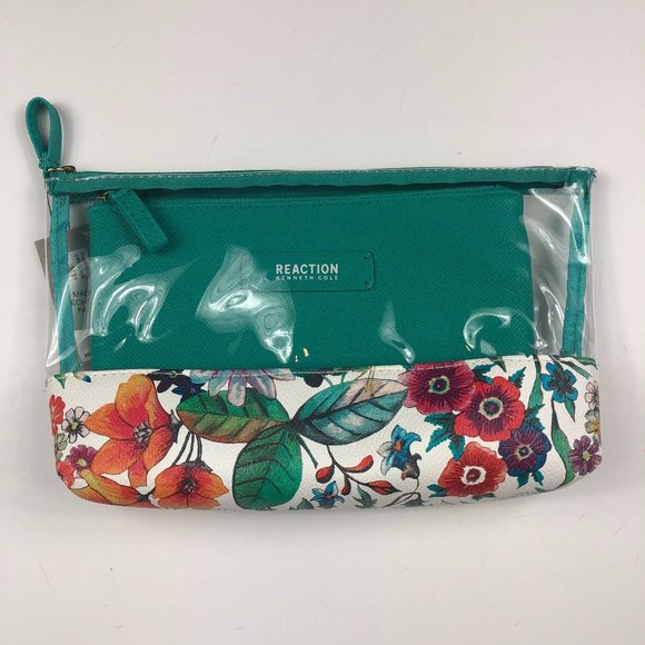 Kenneth Cole Reaction 2 Piece Travel Toiletry/Cosmetic Bags NWT Vacation Floral - Picture 11 of 11